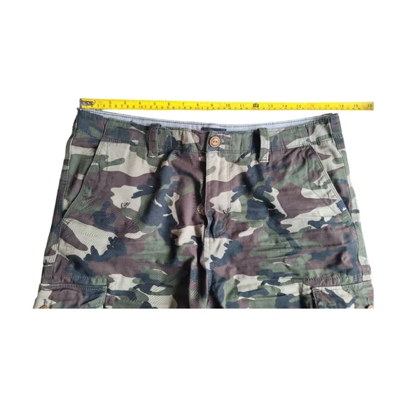 Quicksilver Mens Camouflage Camo Cotton Cargo / Utility Shorts Size Waist 34 - Picture 4 of 8